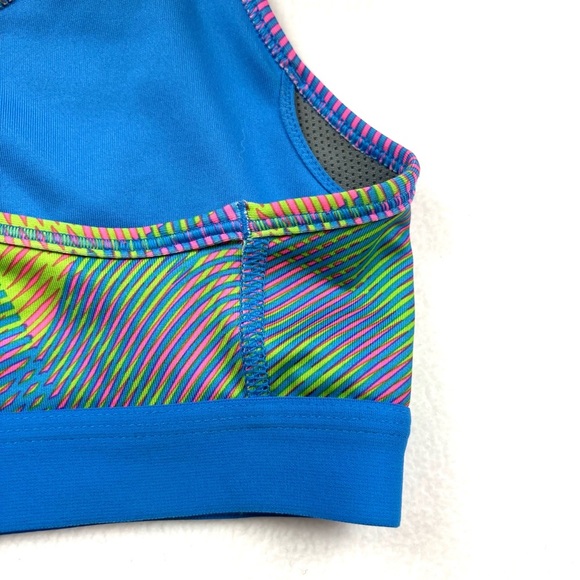 Nike Pro Dri Fit Rainbow Multicolor Compression Yoga Exercise Sports Bra Size S - Picture 12 of 15